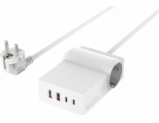 4smarts 6v1 USB-C/A stolní GaN prodlužovací kabel 65W
