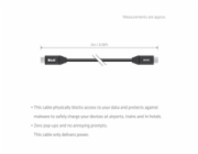 Club3D Kabel USB-C, 240W, 2m, černá, Data Blocker pro bezpečné nabíjení