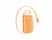 Joyroom Powerbanka JR-PR2 35W 10000mAh s vestavěnými kabely USB-C a Lightning - oranžová