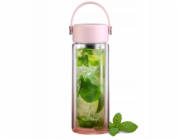 Vialli Design Dvoustěnná láhev s infuzérem Fuori 350 ml růžová 30206