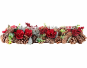 Ikebana MagicHome Vianoce, prírodná, adventná, 50x16x9 cm