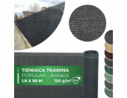 Tkanina tieniaca POPULAR.NET 1,8x50 m, HDPE, UV, 150 g/m2, 90% antracit