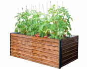 Záhon Strend Pro Garden, 200x100x77cm, 3D dizajn drevo, kov, vyvýšený