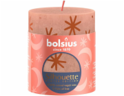 Sviečka Bolsius Rustic, valcová, Vianoce,, Creamy Caramel, 80/68 mm