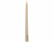 MagicHome Vánoční svíčka, 25 cm, bal. 2 ks, šampaňské, spirála, točená