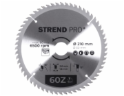 Strend Pro TCT kotouč 210x2,6x30/20 mm 60T, na dřevo, pilový kotouč, SK plátky