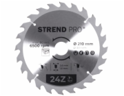Strend Pro TCT kotouč 210x2,6x30/20 mm 24Z, na dřevo, pilový kotouč, SK plátky