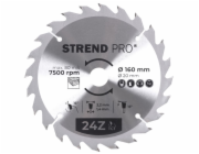 Strend Pro TCT 160x2,2x20/16 mm 24T, pilový kotouč na dřevo, SK plátky