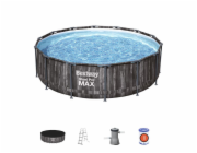 Bazén Bestway® Steel Pro MAX, 5614Z, kartušová filtrace, žebřík, plachta, 427x107 cm