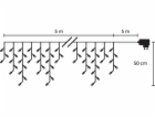 Řetěz MagicHome Christmas Icicle, 200 LED teplá bílá, cen...