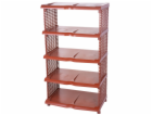 Regál na boty Strend Pro, 5 stran, plast, ratan, 48x30,5x...
