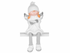 MagicHome Vianoce figurka, Anděl s knihou, keramika, 22x2...
