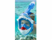 Šnorchlovací maska Shark, celoobličejová, pro děti 4+, XS, modrá