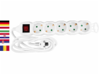 Kabel Strend Pro DG-805BK, německá zásuvka, 1,50 m, 5 zás...