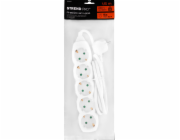 Kabel Strend Pro DG-805B, německá zásuvka, 1,50 m, 5 zásuvek, HU, RO, SRB, CRO