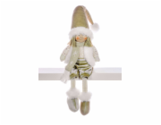 MagicHome Vianoce dekorace, Chlapeček ve zlatém, sedící, 33 cm