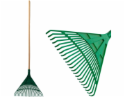 Strend Pro R122.WH hrábě na listí, 22 zubů, 49 cm, vějíř, plast, dřevěná násada 1300 mm