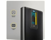 AXAGON EEM2-SD2B, USB-C 10Gbps externí box s displejem pro M.2 NVMe/SATA SSD, bezšroubkový, černý