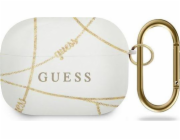 Guess Ochranný kryt GUACAPTPUCHWH Gold Chain Collection pro AirPods Pro bílý
