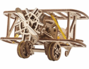 Ugears 3D dřevěná mechanická skládačka Mini dvojplošník