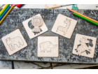 BeWooden Lišácké vkládací puzzle 4 v1 - Divočina
