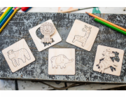 BeWooden Lišácké vkládací puzzle 4 v1 - Divočina