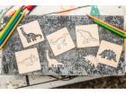 BeWooden Lišácké vkládací puzzle 4 v1 - Dino