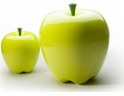 Qualy Mini Happle Container Green 10034-RD