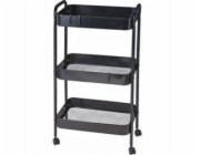 Storage Solutions Kuchyňská police na kolečkách 72 cm černá