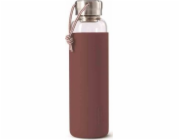 Black & Blum Skleněná láhev na vodu 600ml vínová / Black+Blum