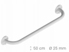 Basic Základní rovné madlo bílé 25x1,5 mm délka 500 mm