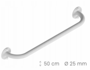 Basic Základní rovné madlo bílé 25x1,5 mm délka 500 mm