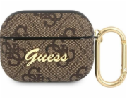 Guess Ochranný kryt GUAP4GSMW 4G Script Metal Collection pro AirPods Pro hnědý