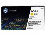 HP 654A Yellow LJ Toner Cart, CF332A (15,000 pages)