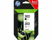 HP Tinte Nr. 302 schwarz + cyan/magenta/gelb  (X4D37AE) (schwarz)