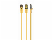 Gembird patch kabel S/FTP Cat. 6A LSZH, 5 m, žlutý