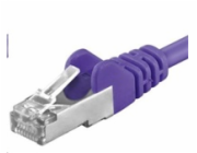 PREMIUMCORD Patch kabel CAT6a S-FTP, RJ45-RJ45, AWG 26/7 5m fialová