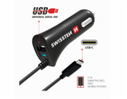 Swissten Cl Autonabíječka Usb-C A Usb 2,4A Power