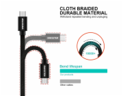 Swissten Datový Kabel Textile Usb / Micro Usb 1,2 M Černý