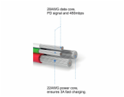 Swissten Datový Kabel Textile Usb / Micro Usb 2,0 M Černý