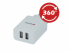 Swissten Síťový Adaptér Smart Ic 2X Usb 2,1A Power Bílý
