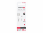 Swissten Datový Kabel Usb / Micro Usb 1,5 M Bílý (6,5Mm)