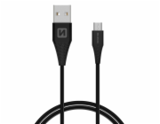 Swissten Datový Kabel Usb / Micro Usb 1,5 M Černý (6,5Mm)