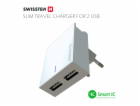 Swissten Síťový Adaptér Smart Ic 2X Usb 3A Power + Datový...