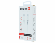Swissten Datový Kabel TPE USB-C/USB-C Power delivery 5A (100W) 1,5 M bílý