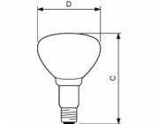 Philips infrared lamp BR125 IR  250W E27 230-250V Red