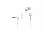 Panasonic RP-TCM115E-W, drátové sluchátka, do uší, 3,5mm jack, kabel 1,2m, bílá