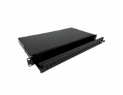 Patch panel 24xSC sim 1U černý