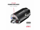 Swissten CL adaptér Power Delivery 2x USB-C 45W nano černý