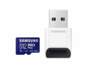 Samsung MicroSDXC 512 GB MB-MD512SB/WW Samsung/micro SDXC/512GB/180MBps/USB 3.0/USB-A/Class 10/+ Adaptér/Modrá